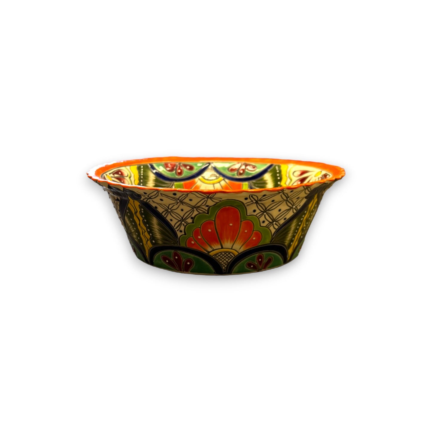 Talavera Fruit Bowl | Handcrafted Mexican Pottery with Colorful Art