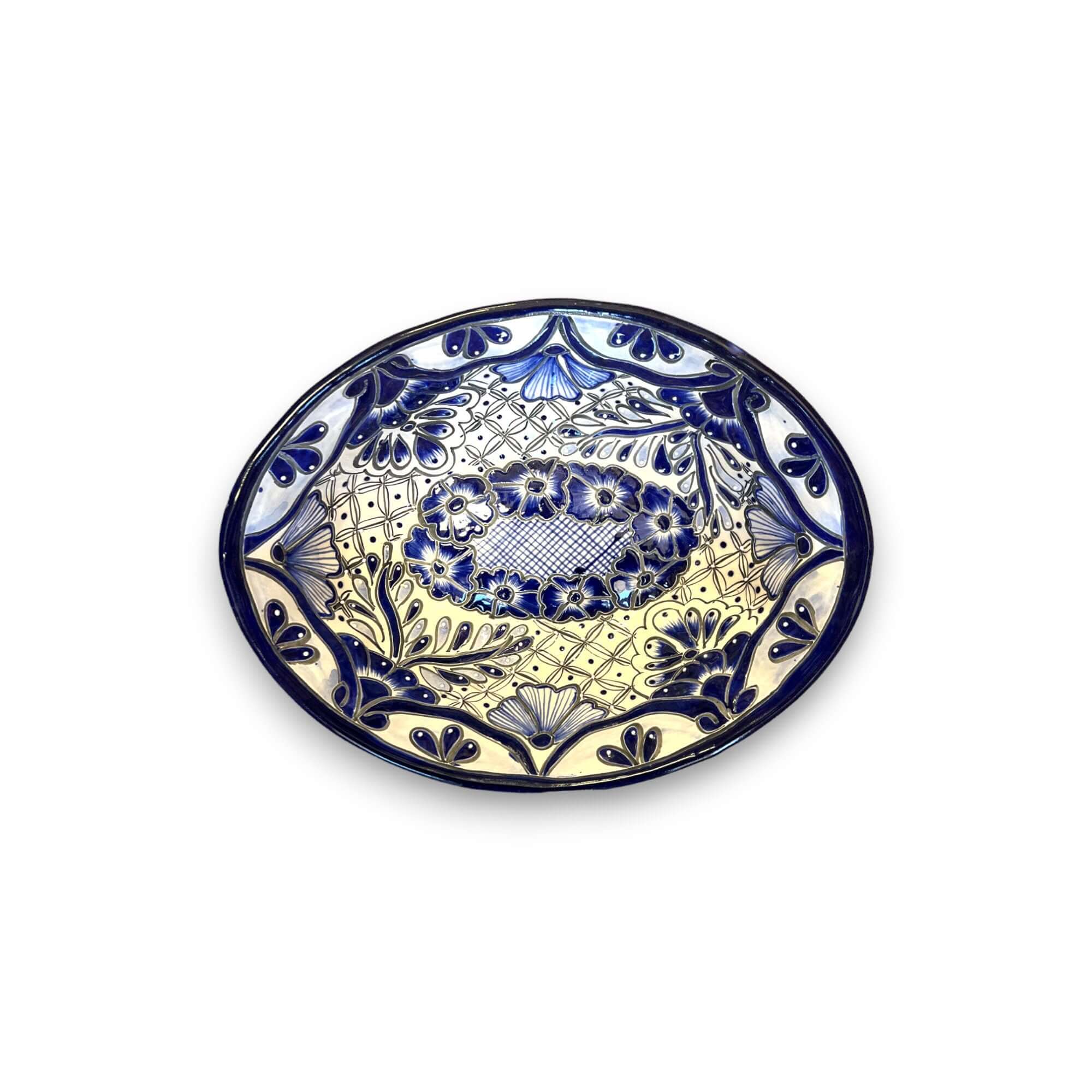 Hand-Painted Talavera Fruit Bowl - Mexican Pottery
