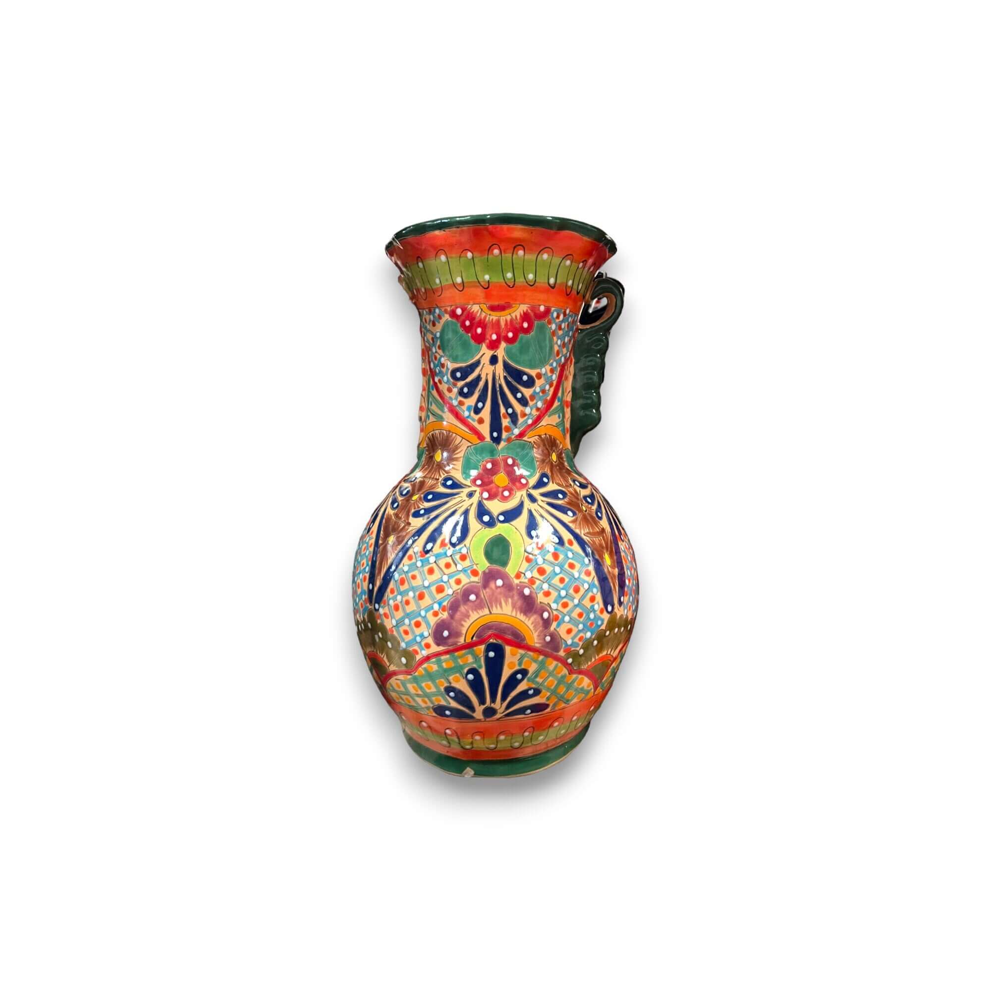 Vibrant Talavera Vase | Mexican Pottery
