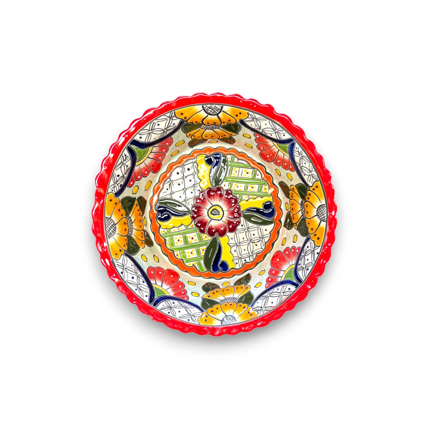 Talavera Fruit Bowl | Handcrafted Mexican Pottery with Colorful Art