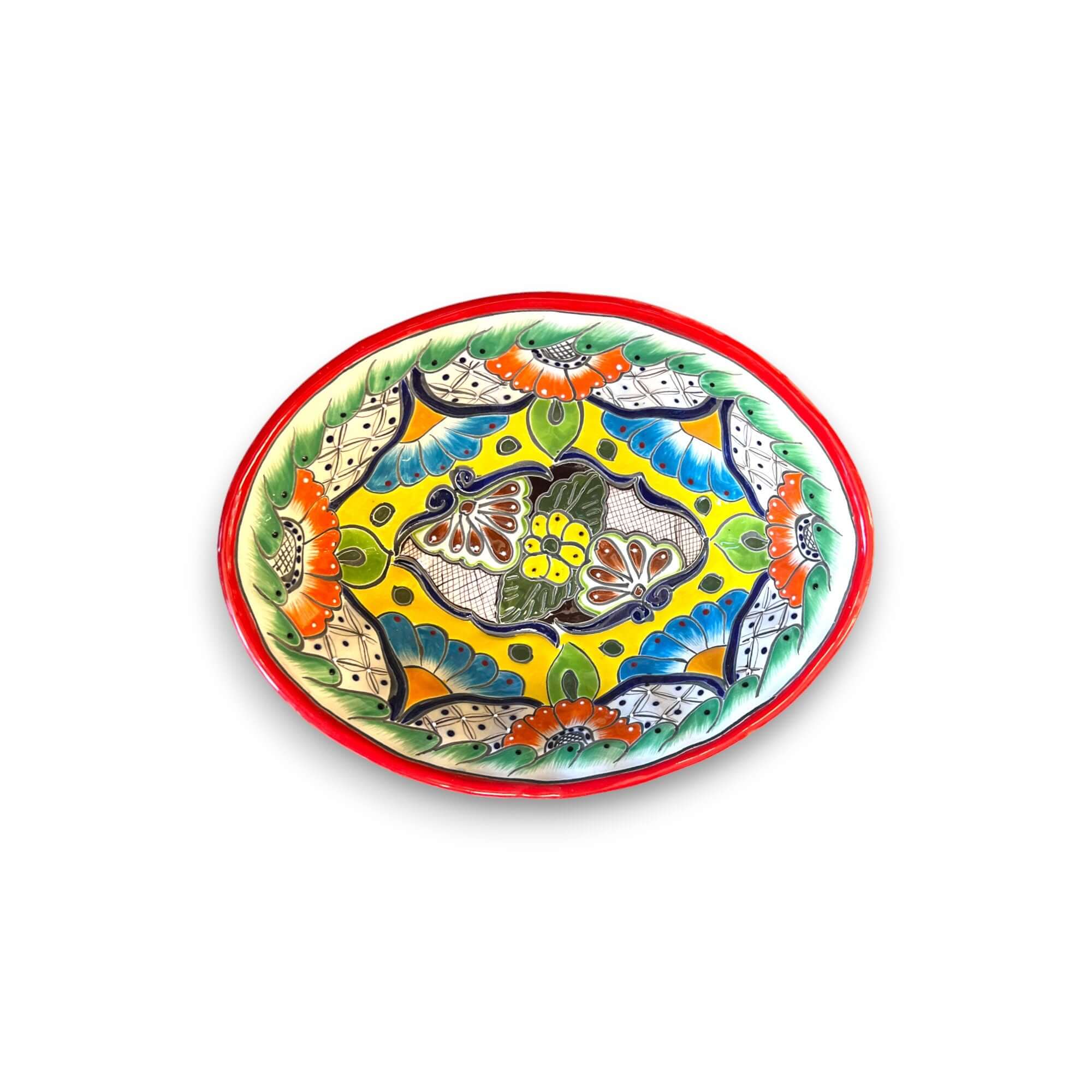 Hand-Painted Talavera Fruit Bowl - Mexican Pottery