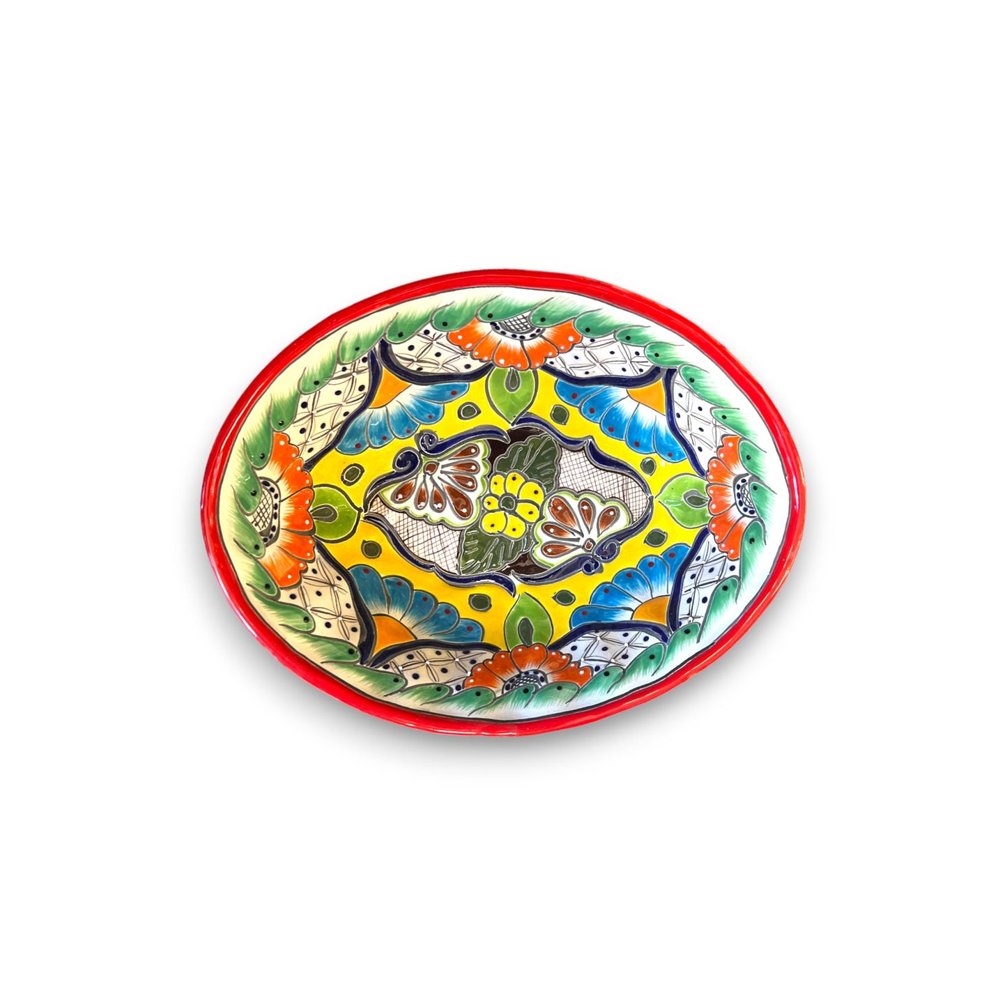 Hand-Painted Talavera Fruit Bowl | Authentic Artisan Mexican Pottery