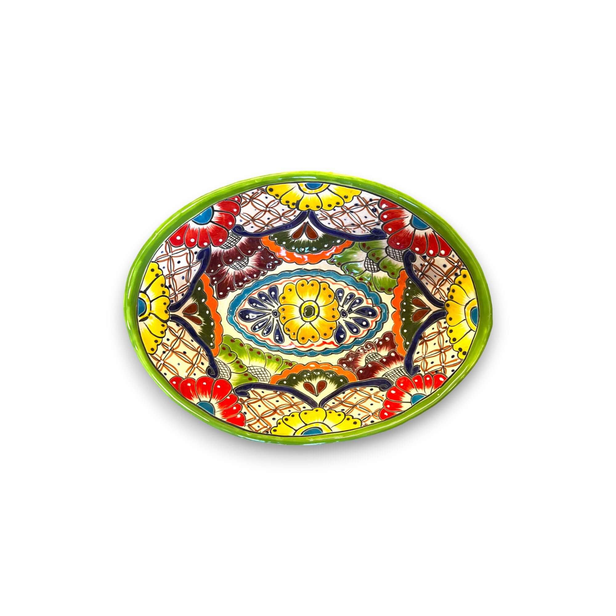 Hand-Painted Talavera Fruit Bowl - Mexican Pottery