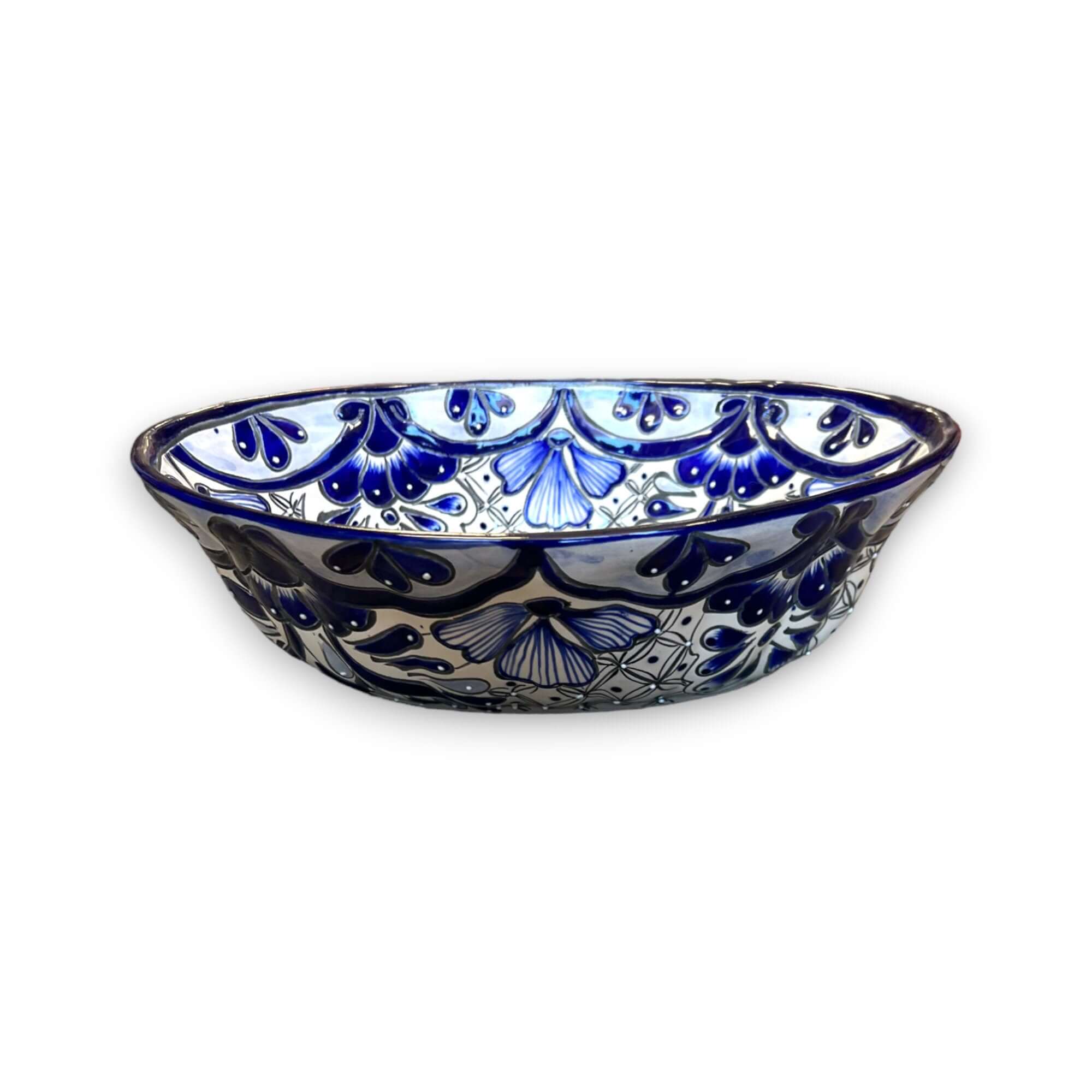 Hand-Painted Talavera Fruit Bowl - Mexican Pottery