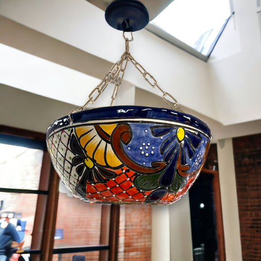 Talavera Hanging Flower Pot | Artisan Crafted Planters