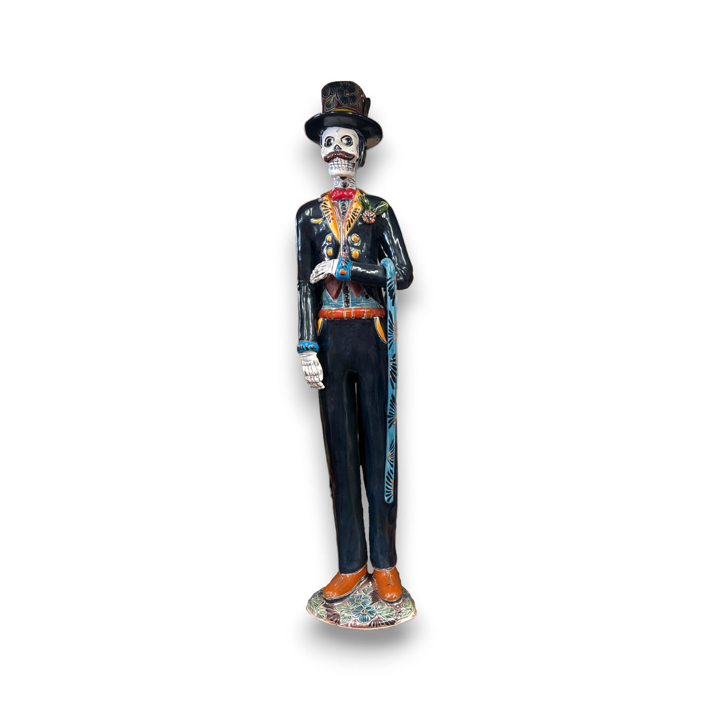 Talavera Day of the Dead Catrin | Mexican Skeleton Man