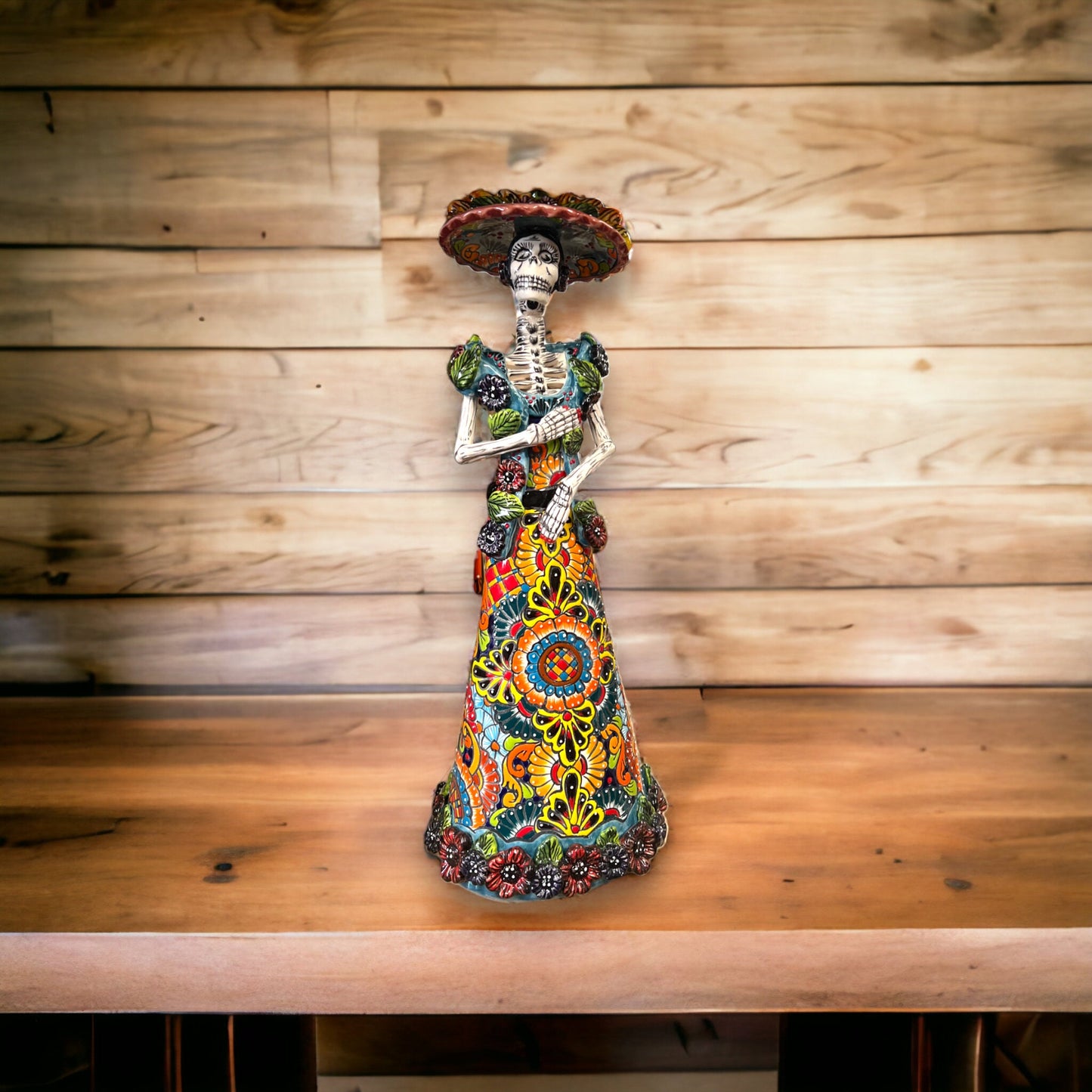 Talavera Skeleton Bride & Groom Set | Day of the Dead Pottery