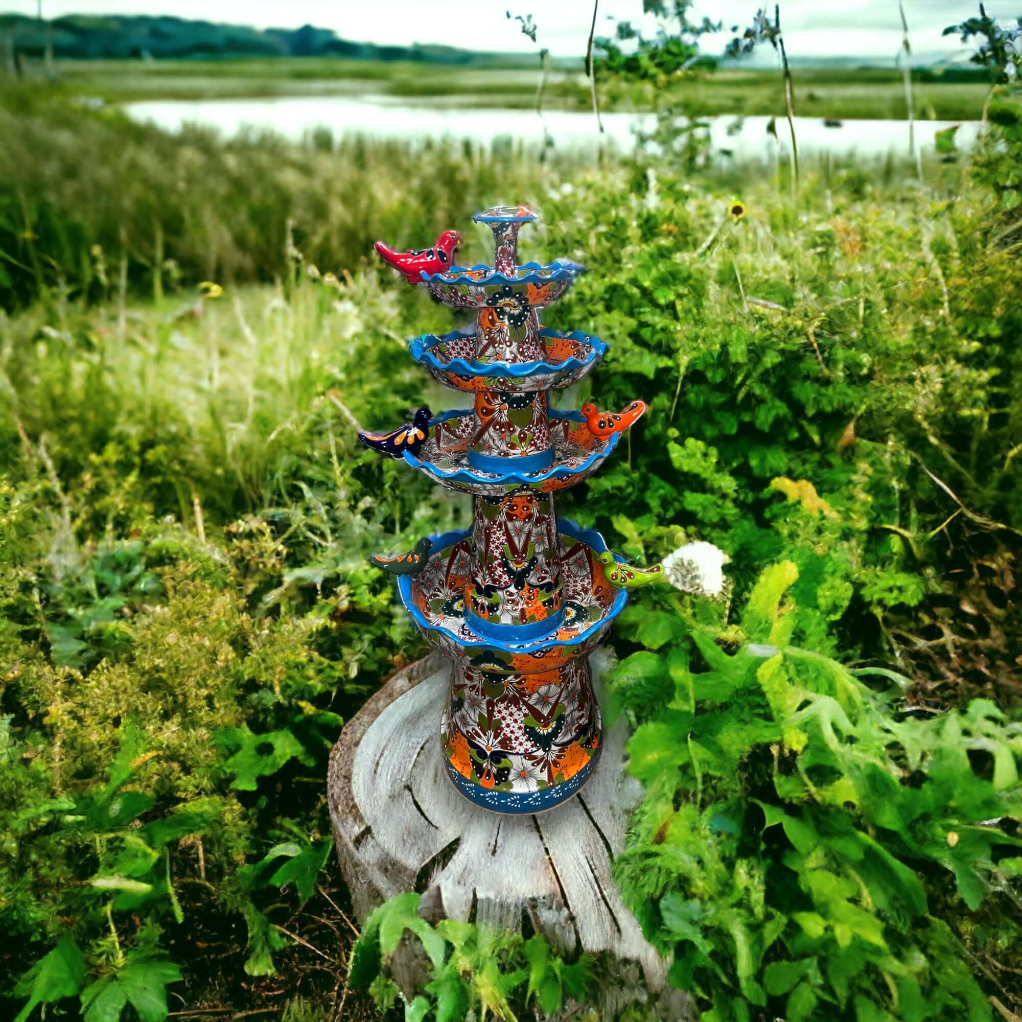 Large Talavera Fountain | Mexican Artwork