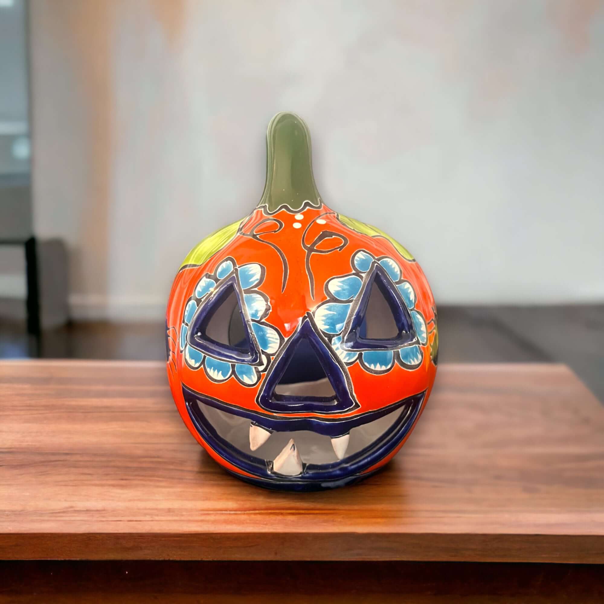 Colorful Talavera Pumpkin - Handmade Art