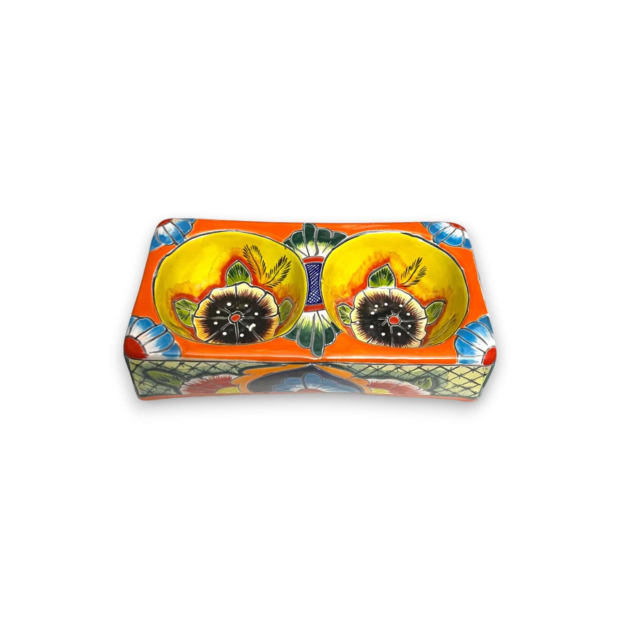 Vibrant Talavera Dog Bowl - Mexican Craftsmanship