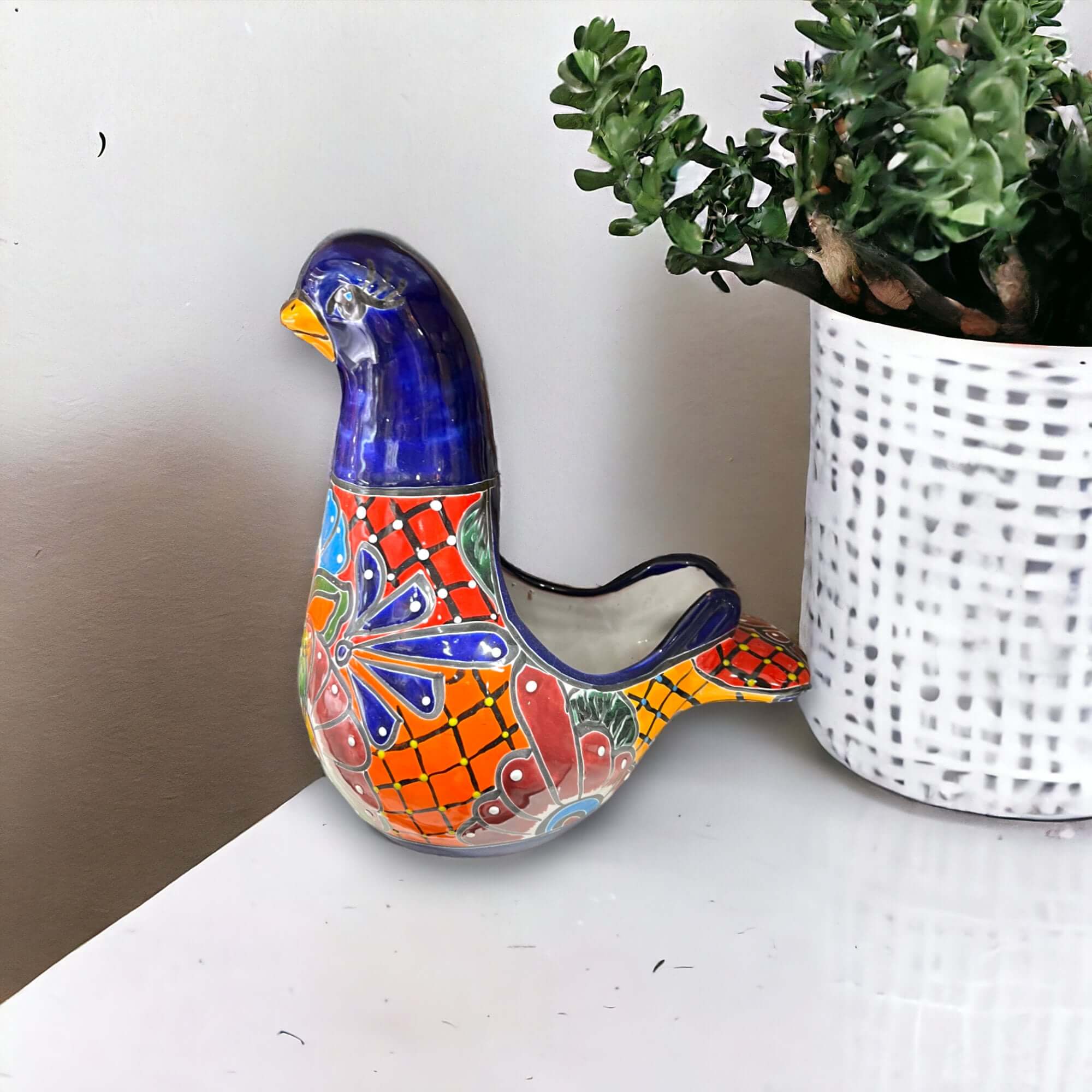 Talavera Dove Planter - Mexican Ceramic Art