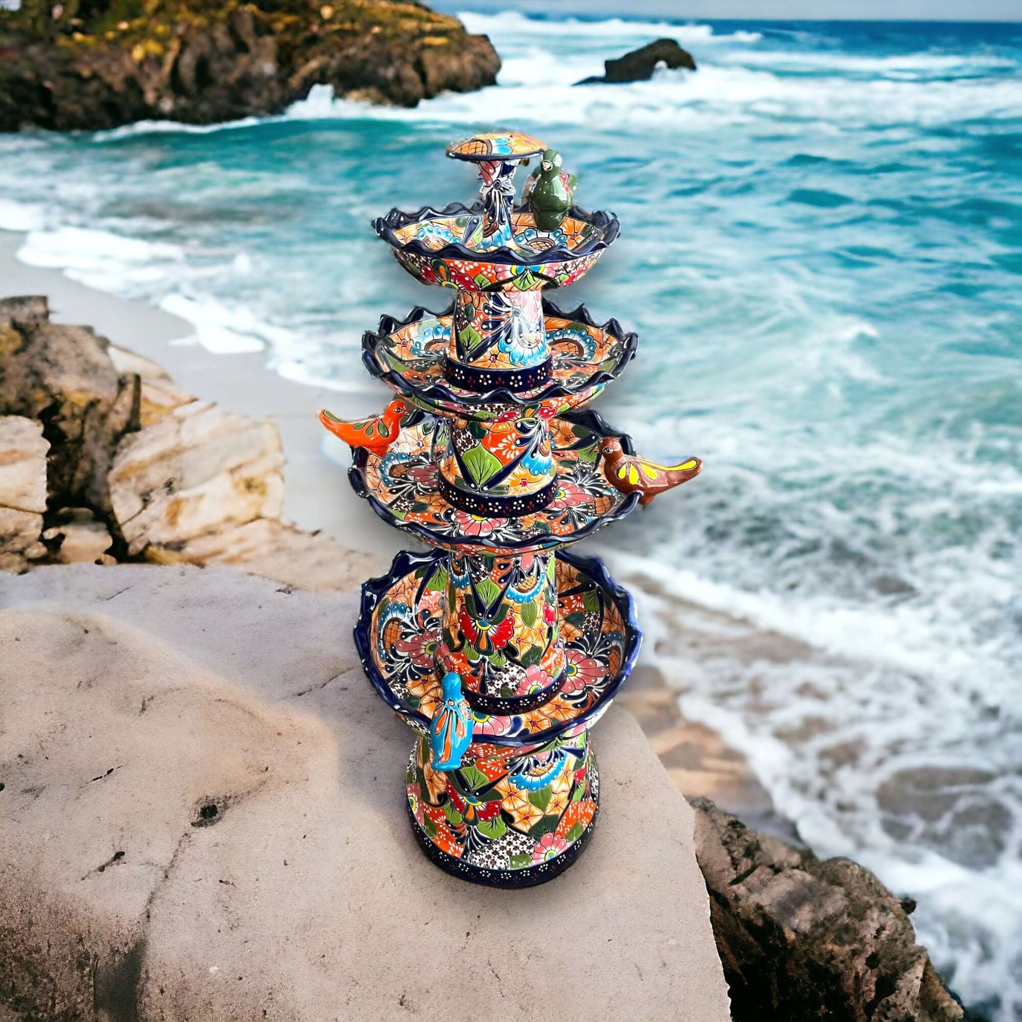 Large Talavera Fountain | Mexican Artwork