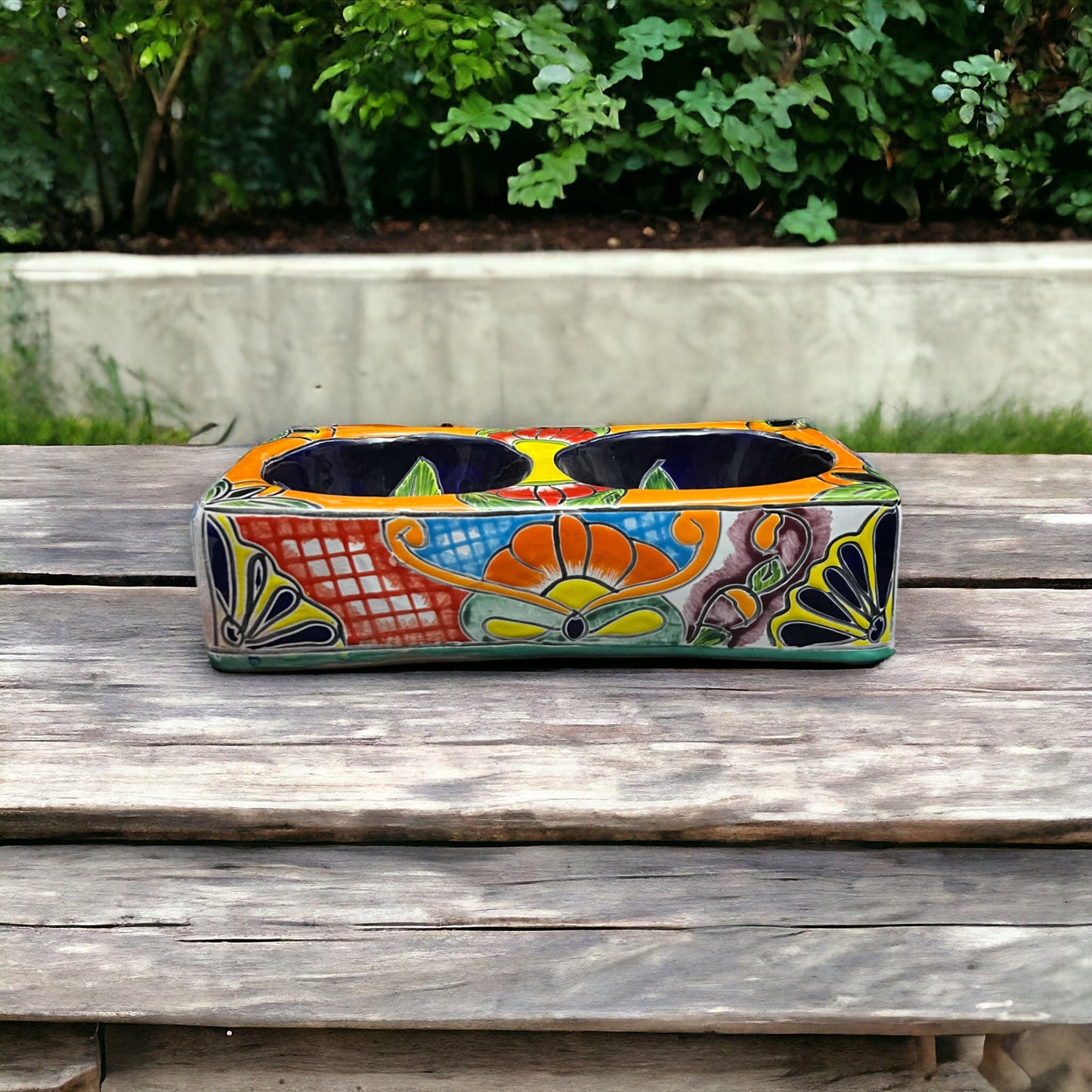 Vibrant Talavera Dog Bowl | Handcrafted Mexican Pet Feeder