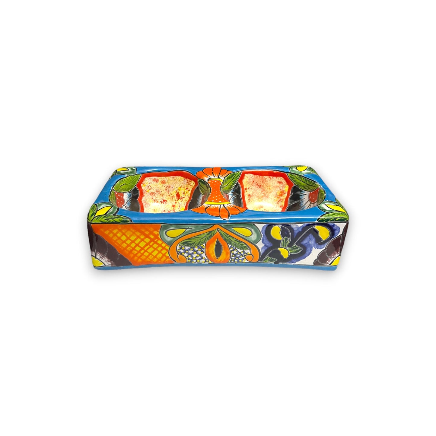 Vibrant Talavera Dog Bowl | Handcrafted Mexican Pet Feeder