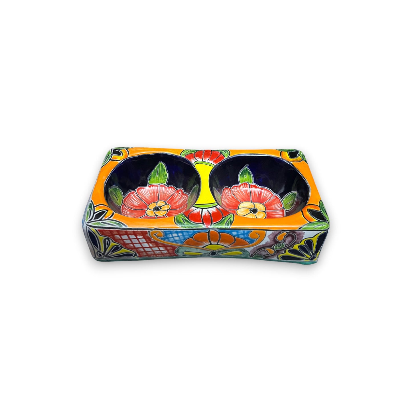 Vibrant Talavera Dog Bowl | Handcrafted Mexican Pet Feeder