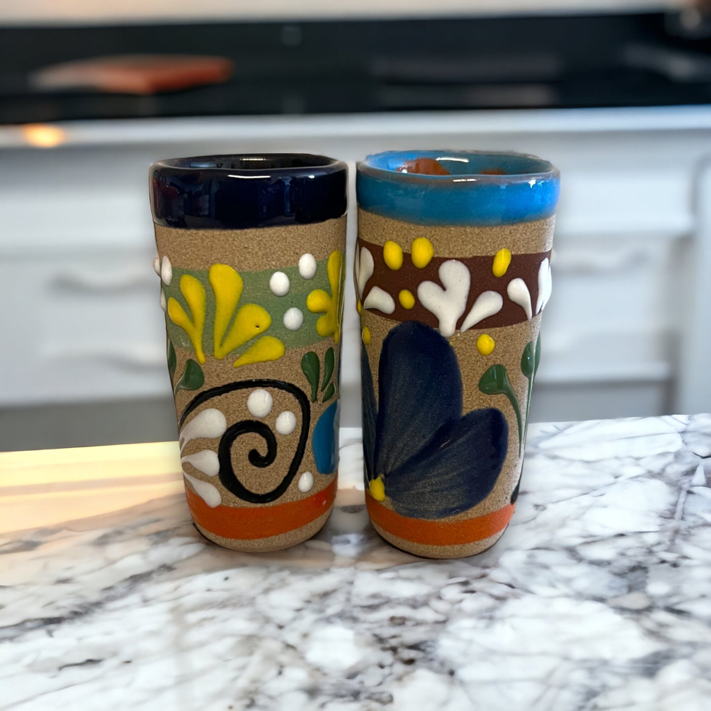 Talavera Hand-Painted Mexican Shot Glasses | Terracotta Artisan Craft