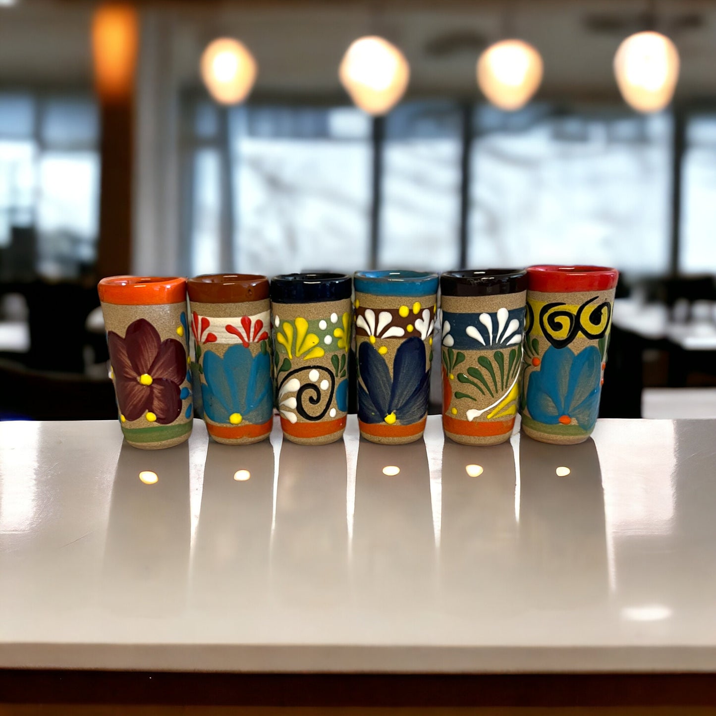 Talavera Hand-Painted Mexican Shot Glasses | Terracotta Artisan Craft