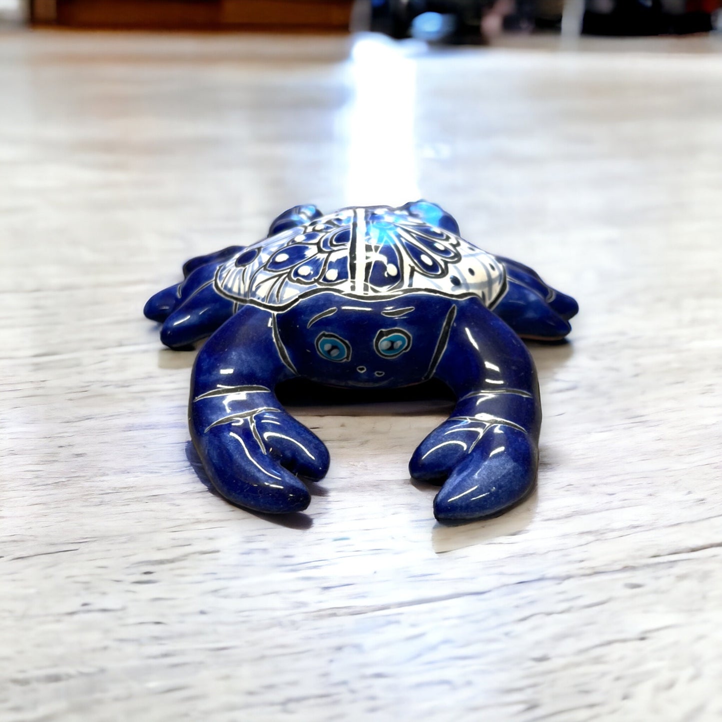 Talavera Crab Figurine | Colorful Hand-Painted Mexican Sculpture