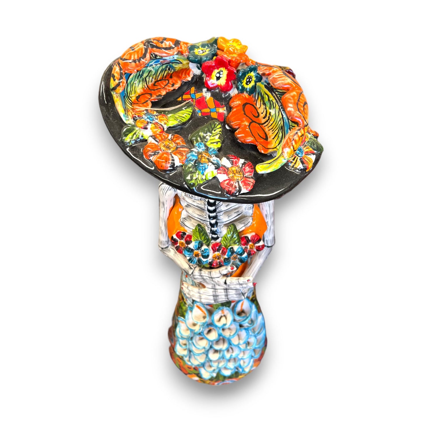 Talavera Catrina Day of the Dead Statue | Life-Sized 4'10" Figurine with Intricate Painting