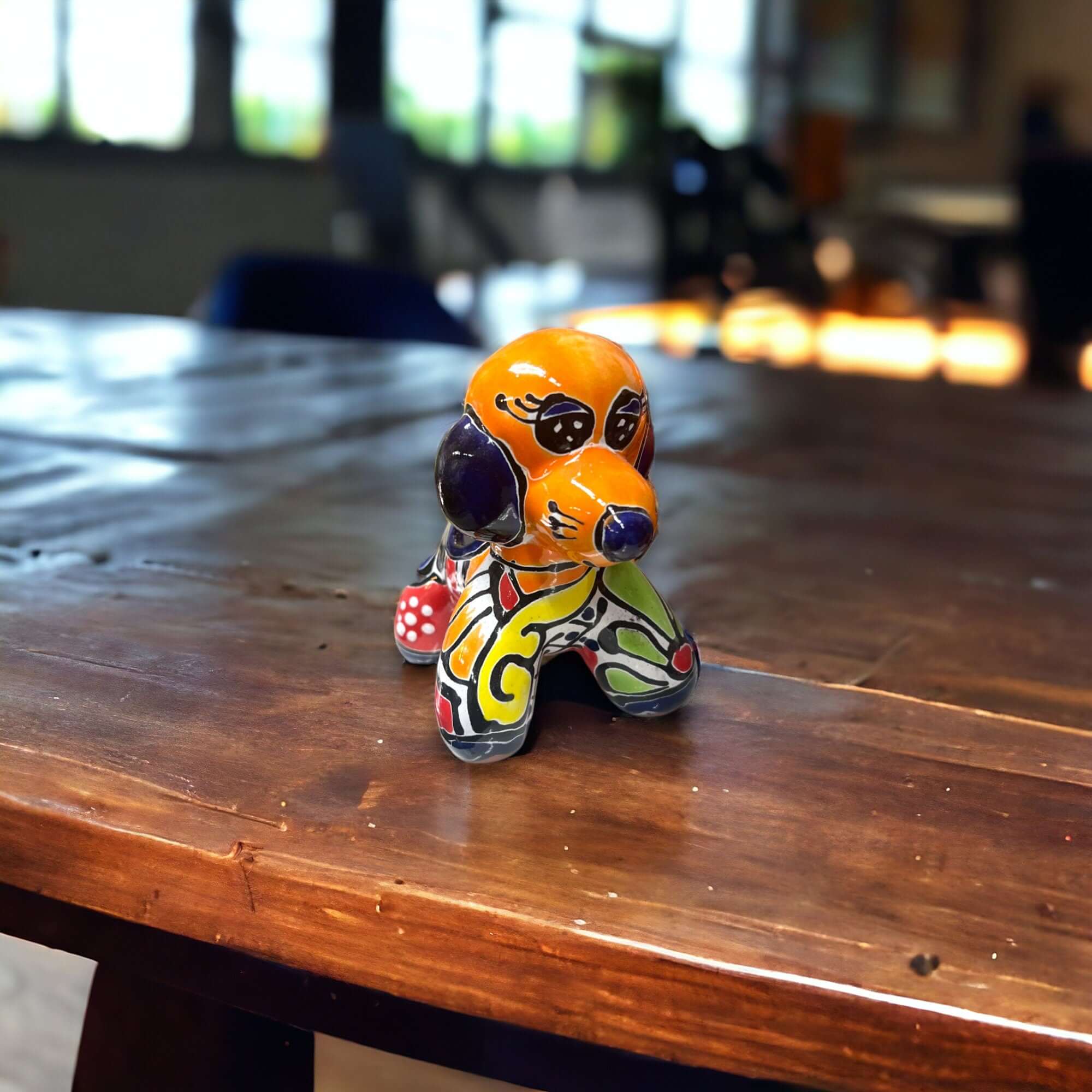 Vibrant Talavera Poodle Planter - Small & Hand-Painted