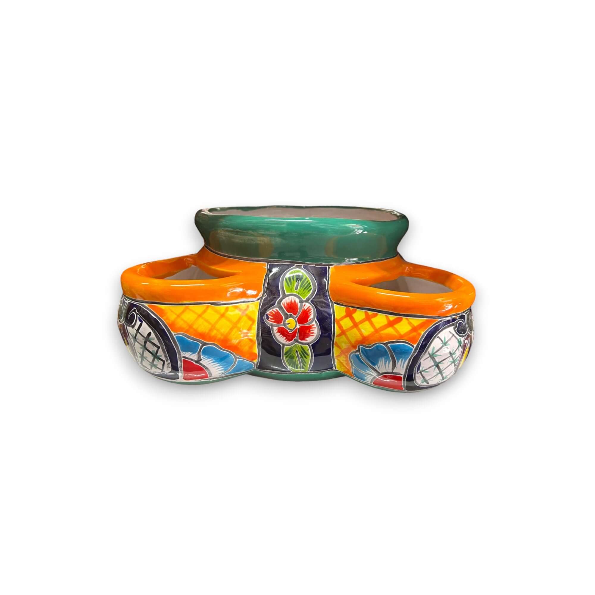 Handcrafted Talavera Strawberry Planter