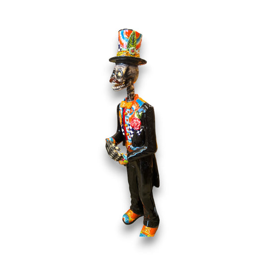 Talavera Catrin Statue | Day of the Dead Life-Sized Figurine