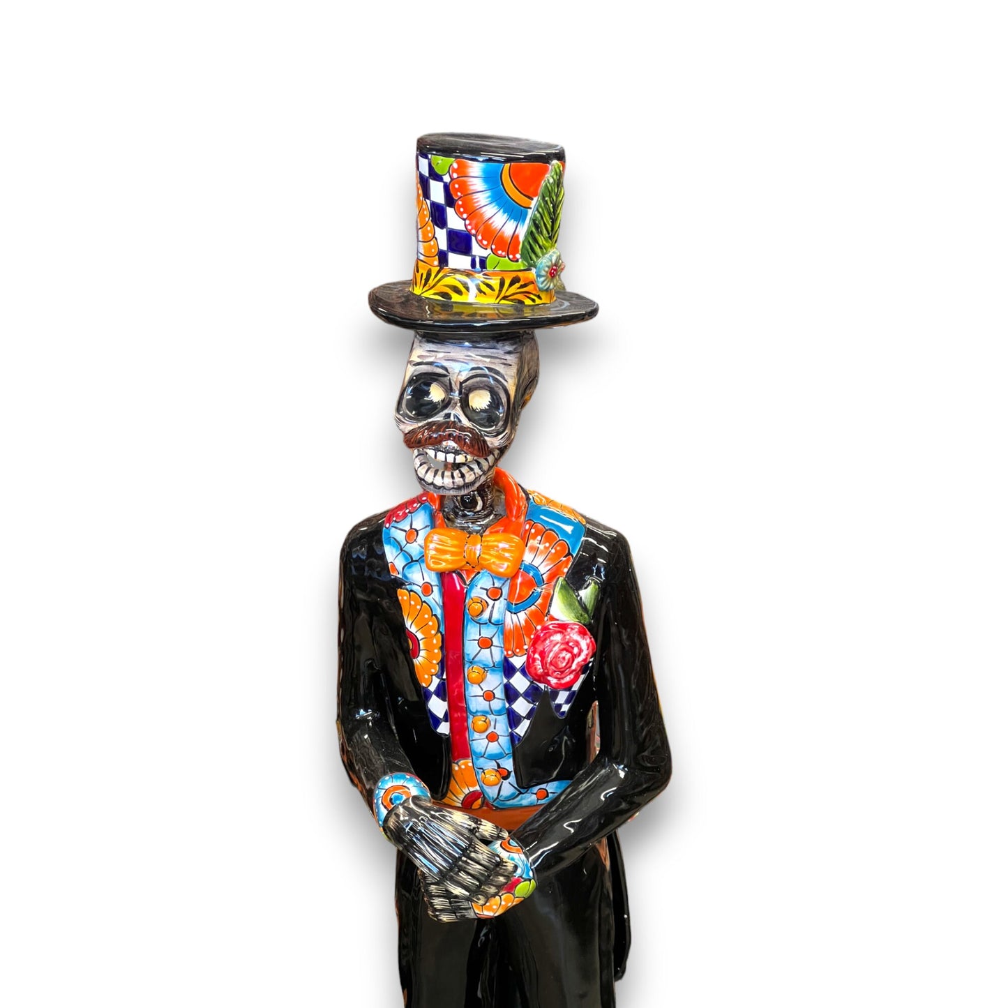 Talavera Catrin Statue | Day of the Dead Life-Sized Figurine