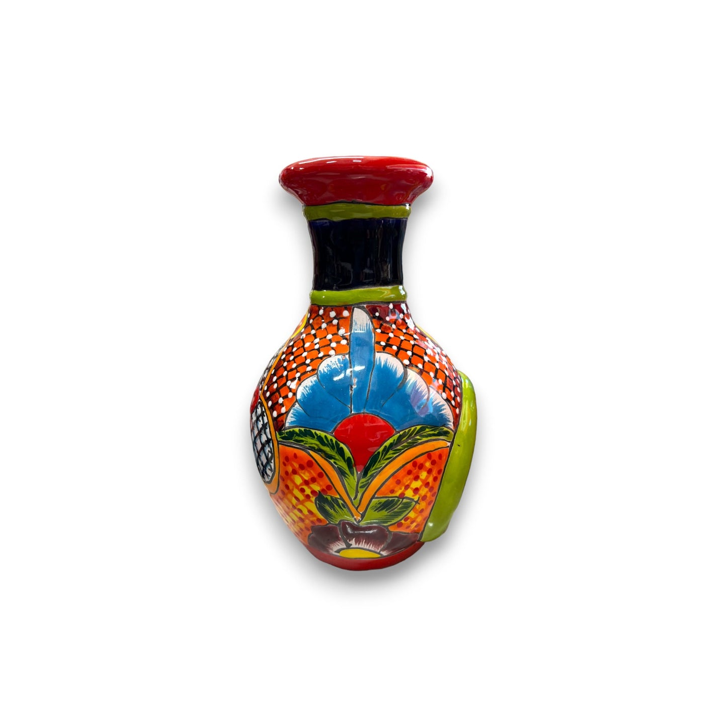 Handcrafted Talavera Floral Art | Colorful Mexican Ceramic Wall Decor (Medium)