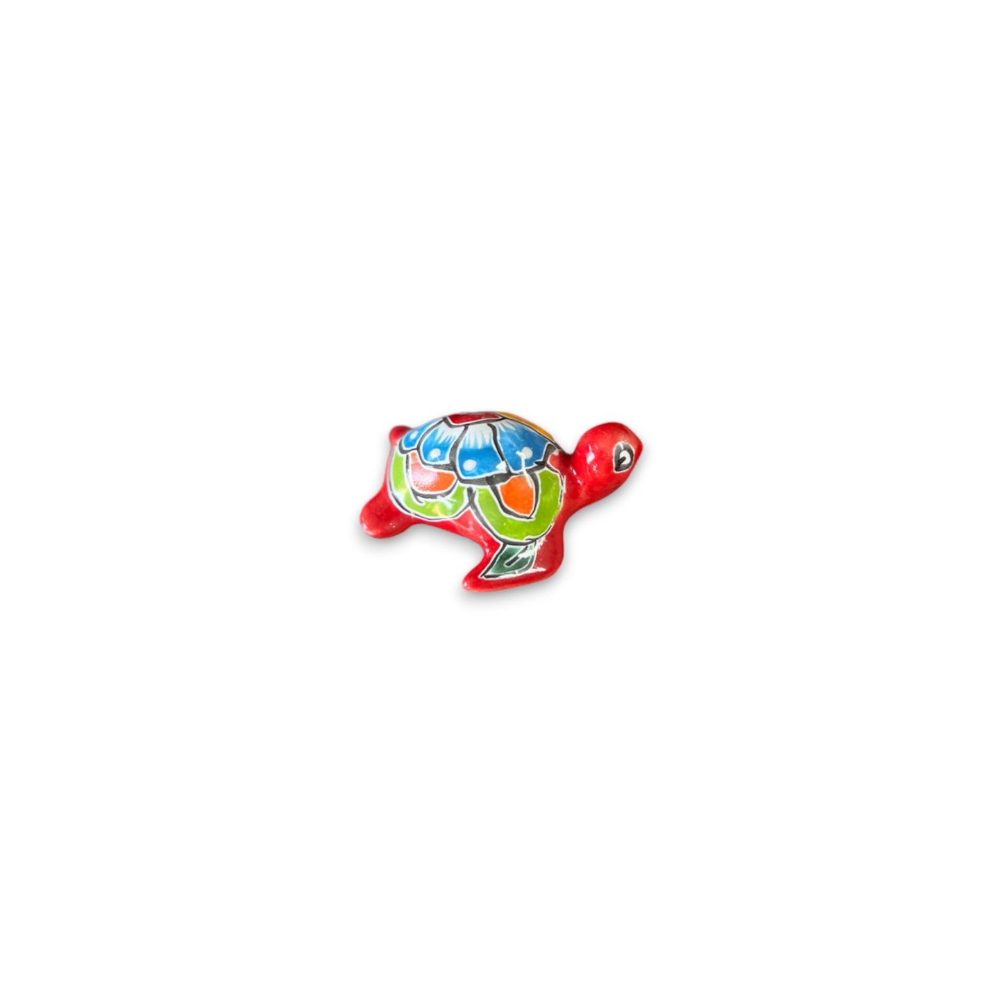 Talavera Sea Turtle Sculpture | Colorful Hand-Painted Decor