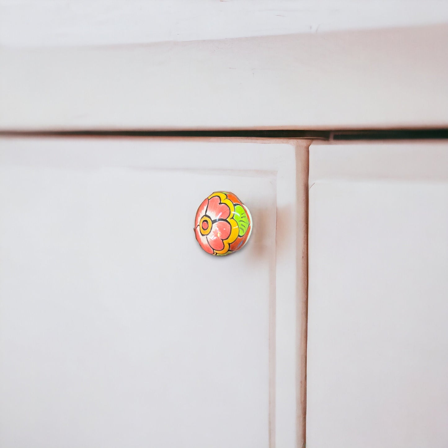 Colorful Talavera Drawer Pull | Handcrafted Mexican Cabinet Knob