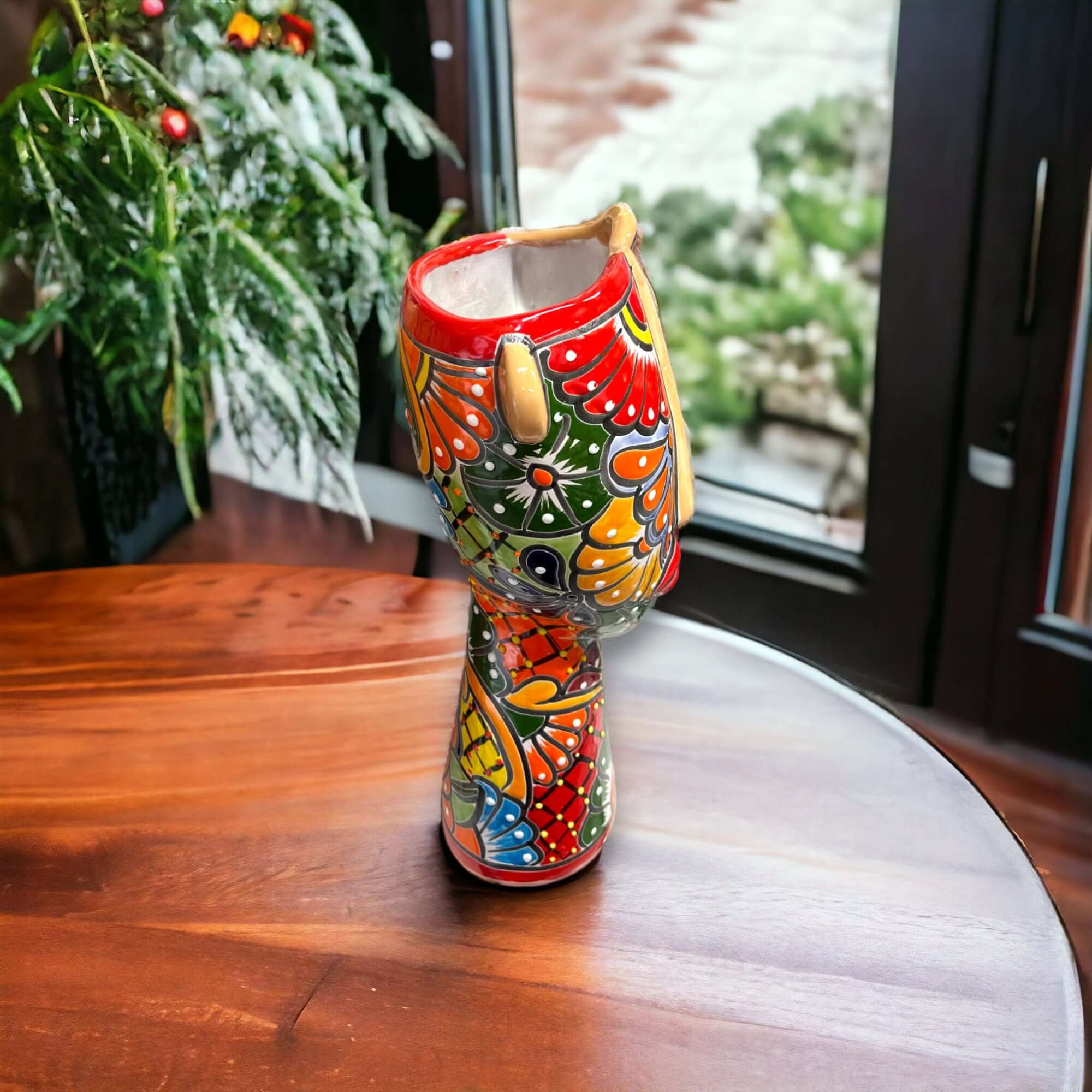 Mexican Talavera Lady Planter - Picasso Style