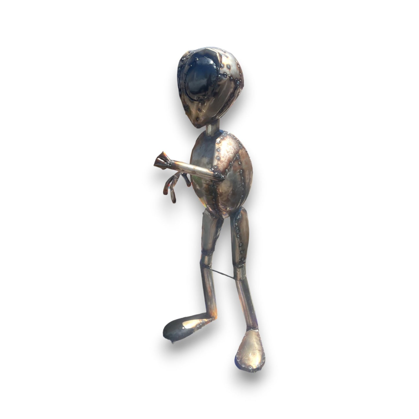 Extraterrestrial Metal Sculpture | Handcrafted Mexican Welded Outdoor Art