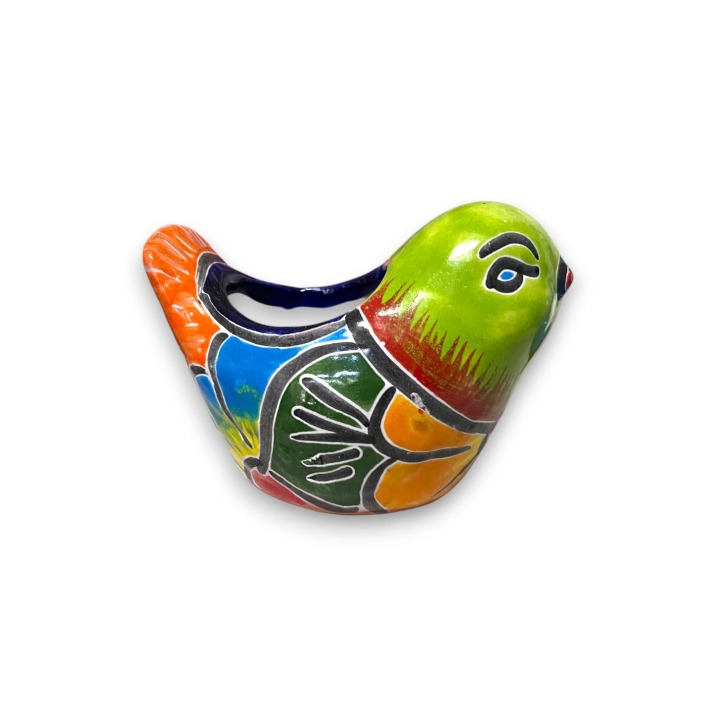 Handmade Talavera Bird Planter | Artisan Mexican Animal Decor