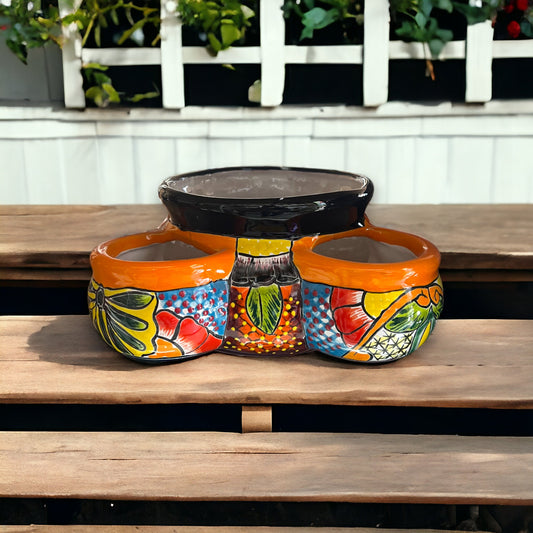 Handcrafted Talavera Strawberry Planter | Mexican Artisan Decor Pot