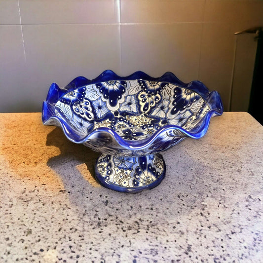 Talavera Fruit Basket - Hand-Painted Centerpiece