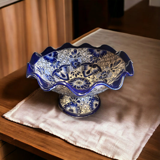 Talavera Fruit Basket | Hand-Painted Mexican Ceramic Centerpiece