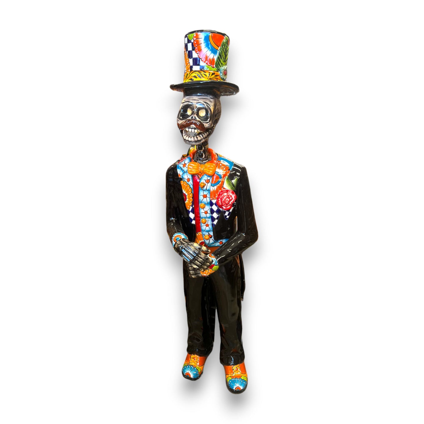 Talavera Catrin Statue | Day of the Dead Life-Sized Figurine