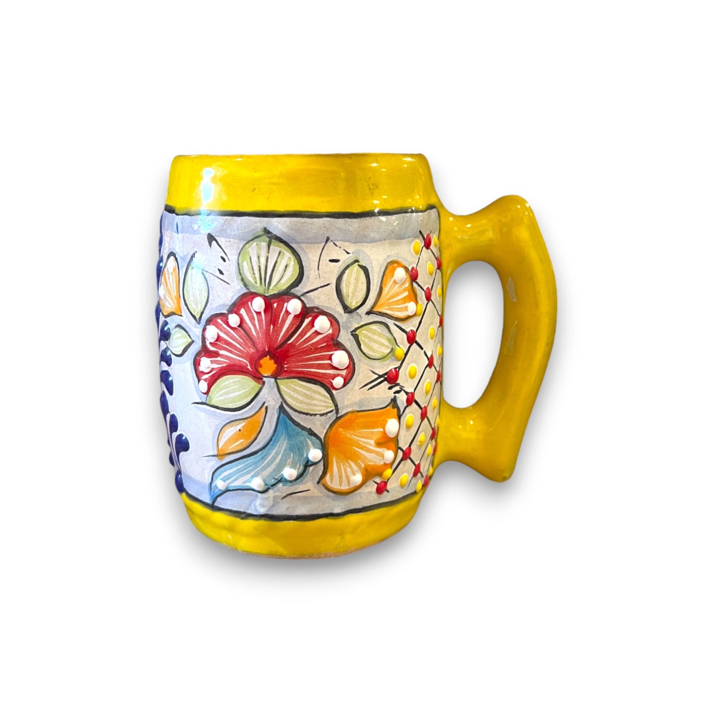 Colorful Handcrafted Mexican Coffee Mug | Talavera Ceramic Art