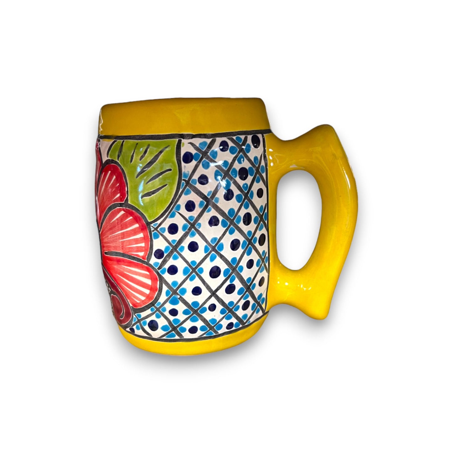 Colorful Handcrafted Mexican Coffee Mug | Talavera Ceramic Art