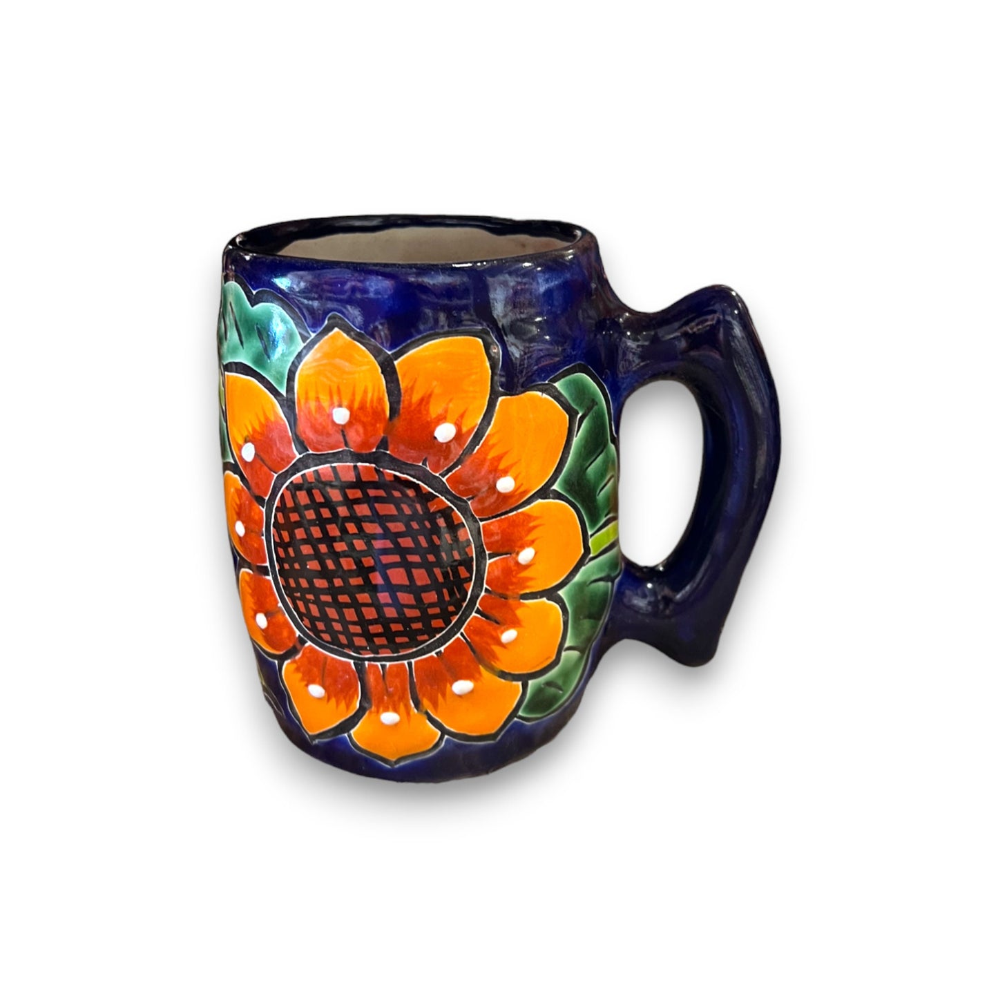 Colorful Handcrafted Mexican Coffee Mug | Talavera Ceramic Art