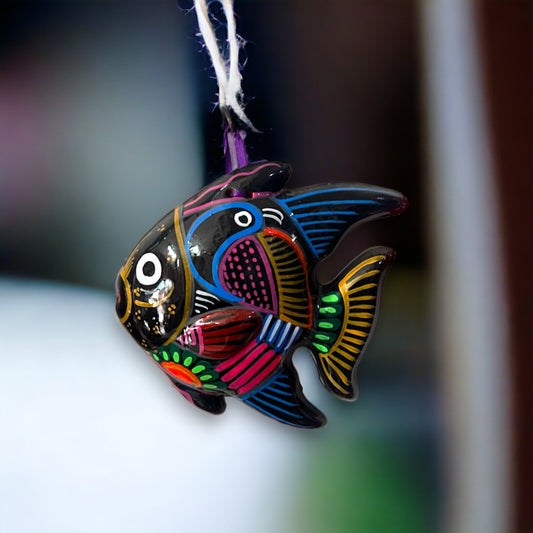 Hand-Painted Guerrero Fish Wall Decor | Vibrant Mexican Artistry (Small)