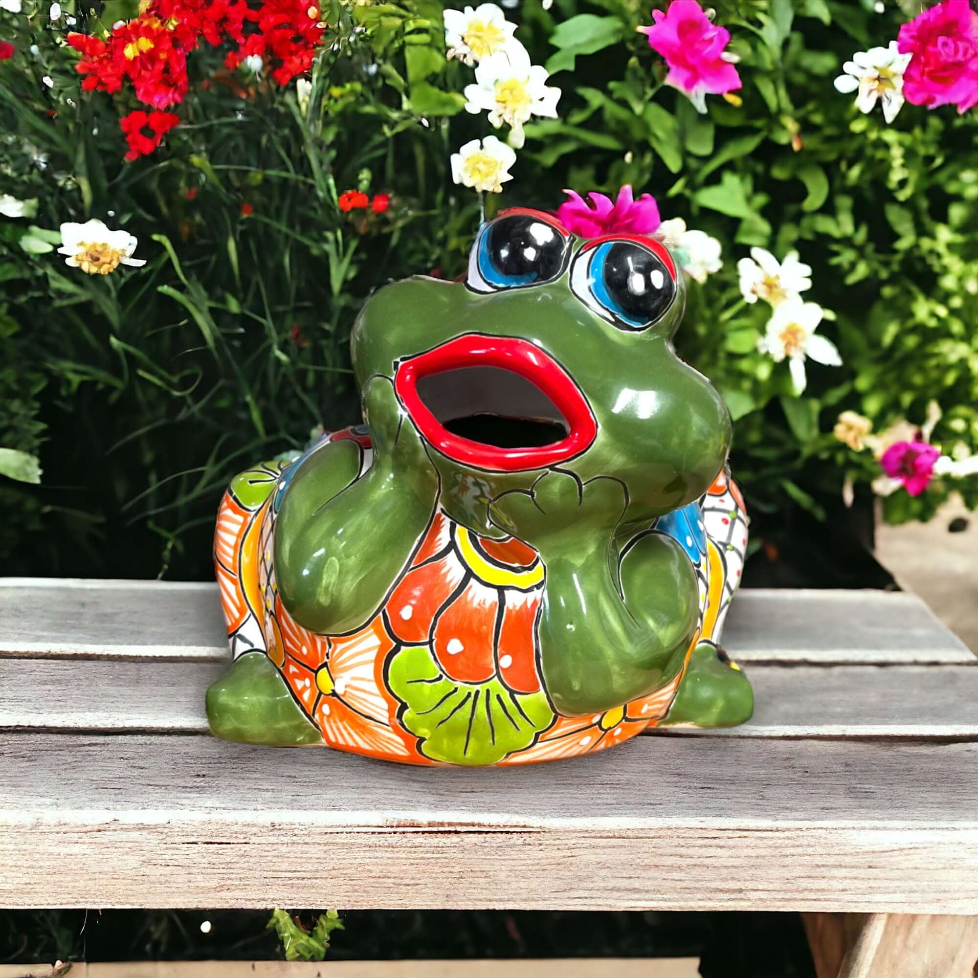 Talavera Frog Planter | Mexican Art