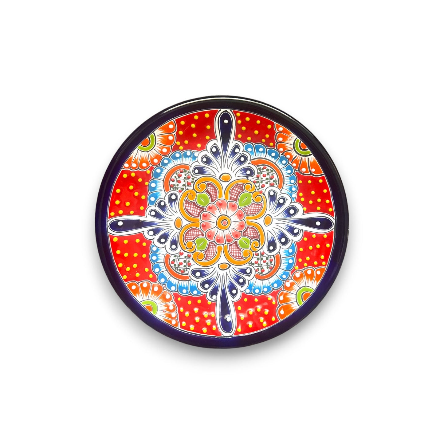 Vibrant 4-Piece Talavera Dinnerware Set | Colorful Mexican Handcrafted Plates (Seats 1)