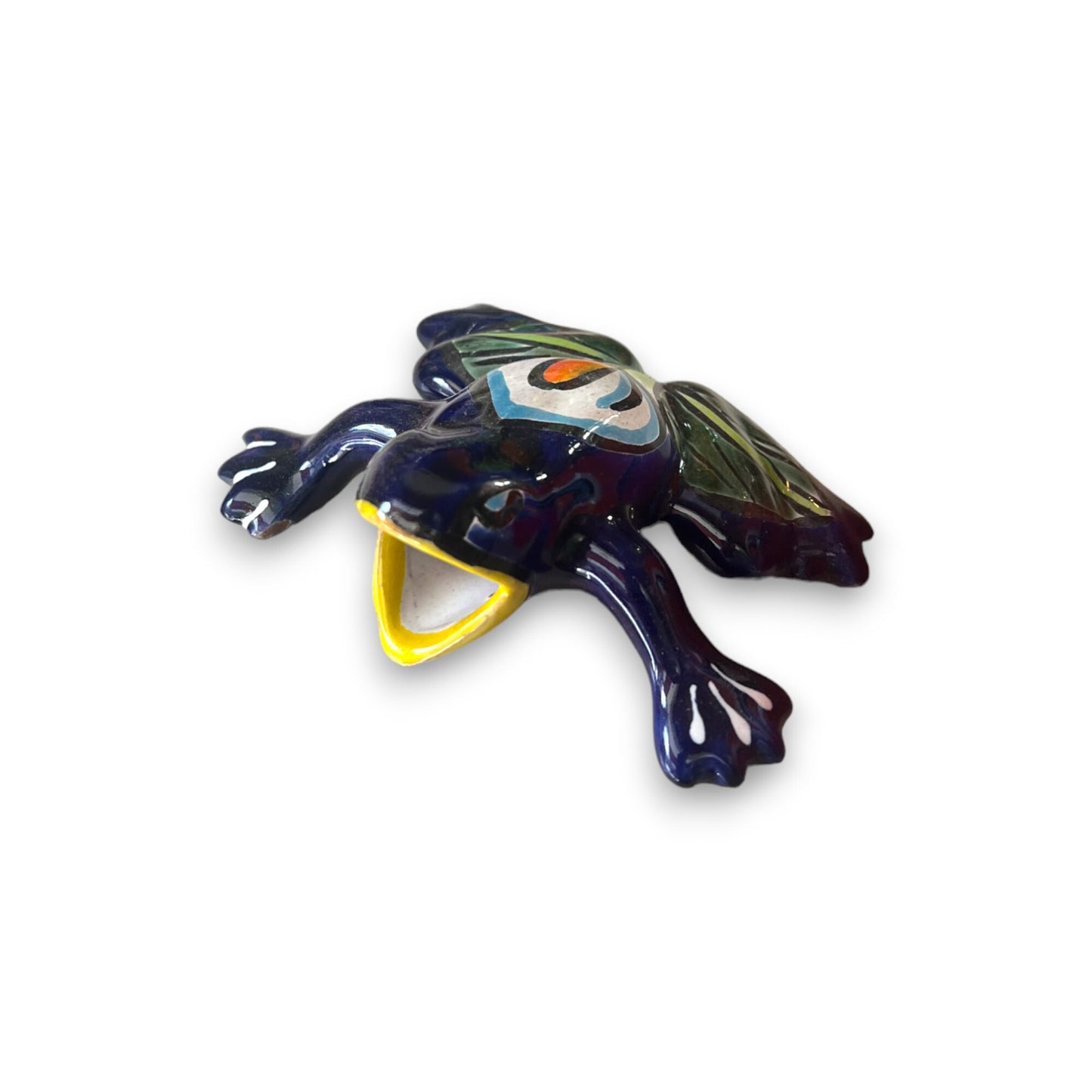 Colorful Handmade Talavera Frog Figurine | Mexican Hand-Painted Decor (Small Size)