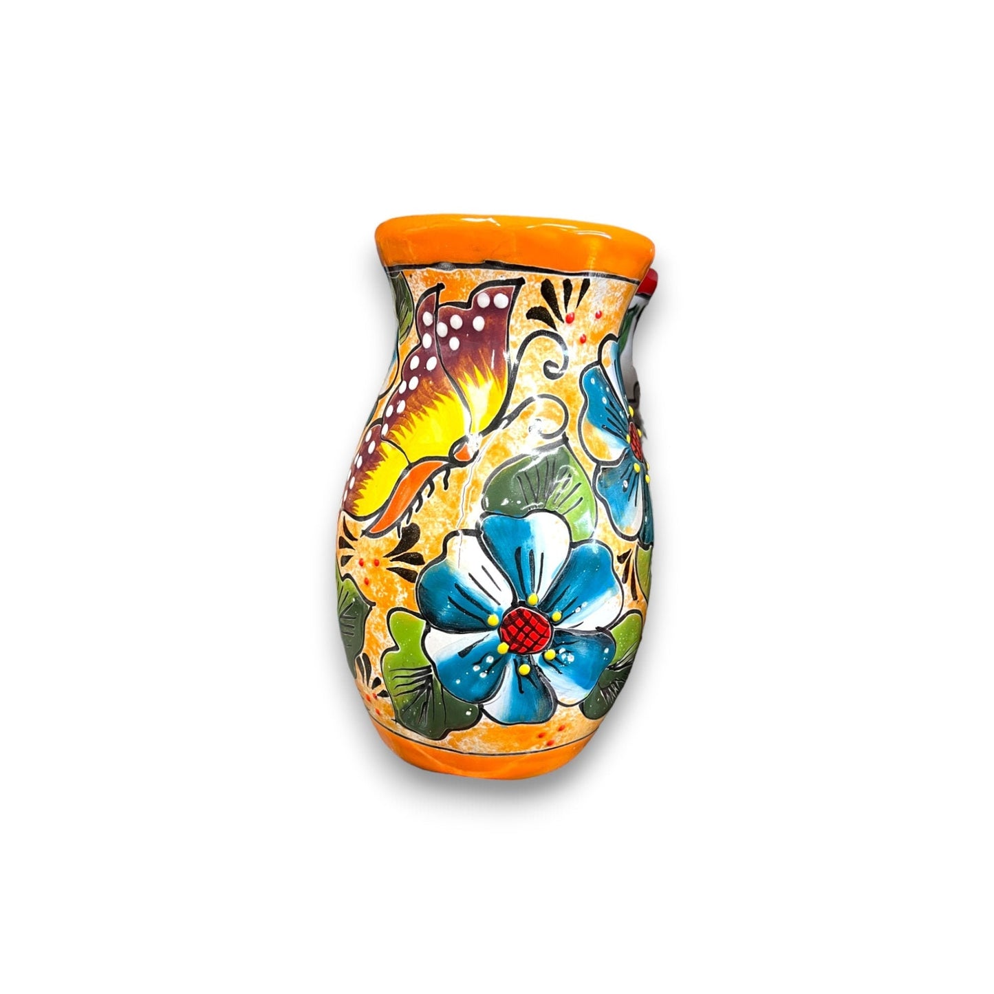 Colorful Hand-Painted Talavera Vase | Mexican Ceramic Art