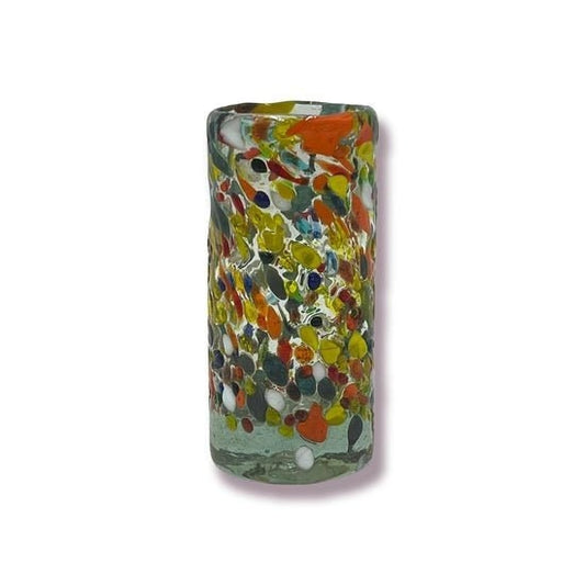 Hand Blown Mexican Shot Glasses | Colorful Confetti Design