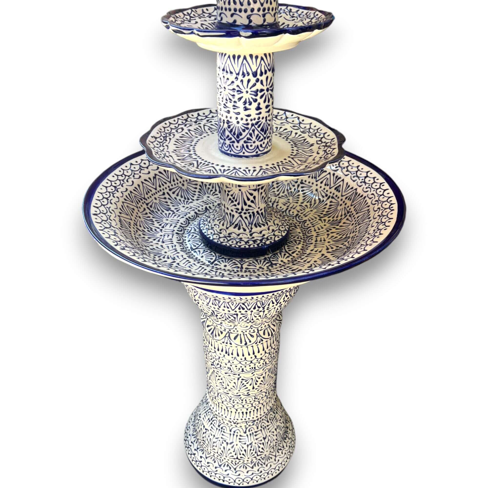 Handcrafted Talavera Fountain - 4ft Vibrant Artwork