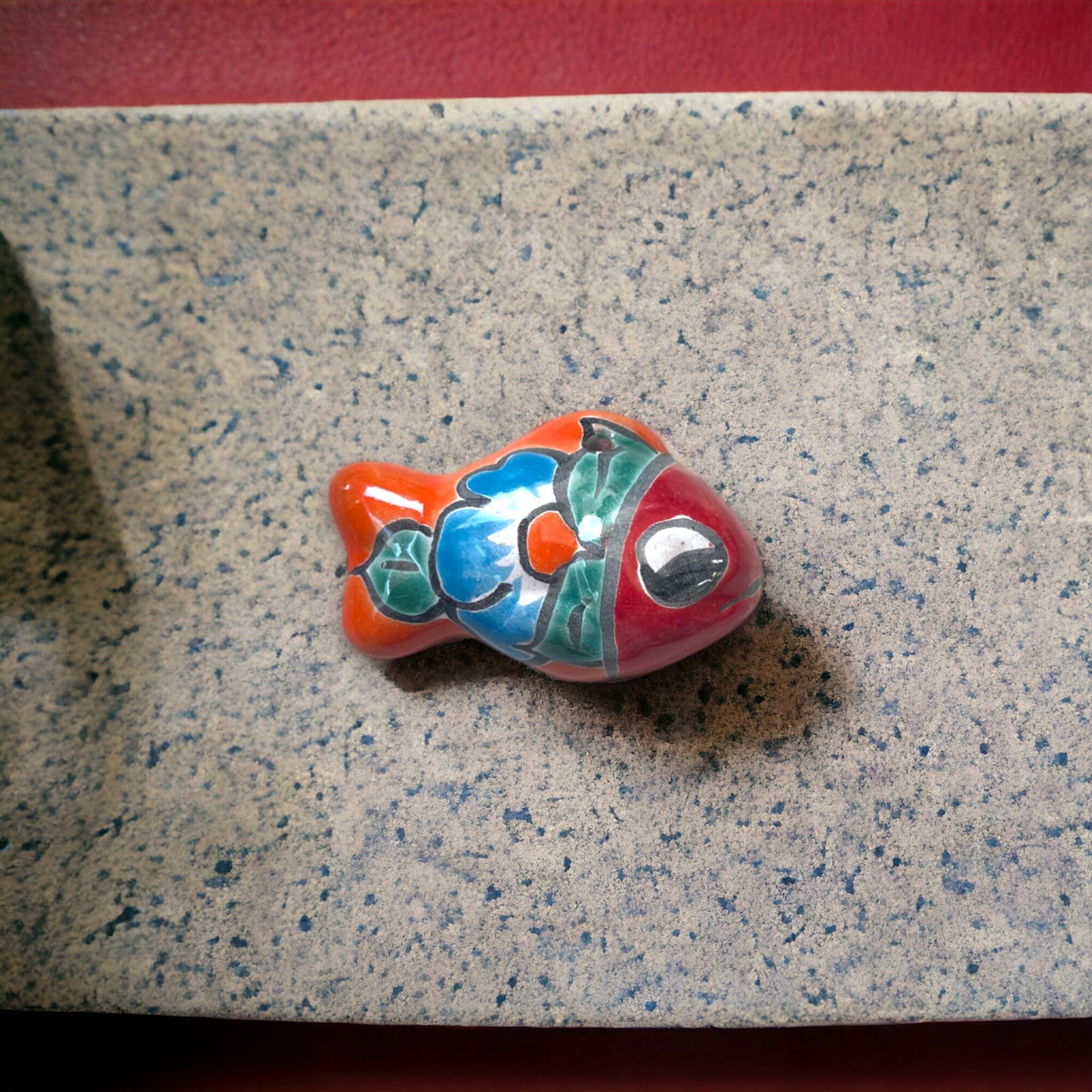 Vibrant Talavera Fish Ornament | Handcrafted Mexican Ceramic Fish (Small)