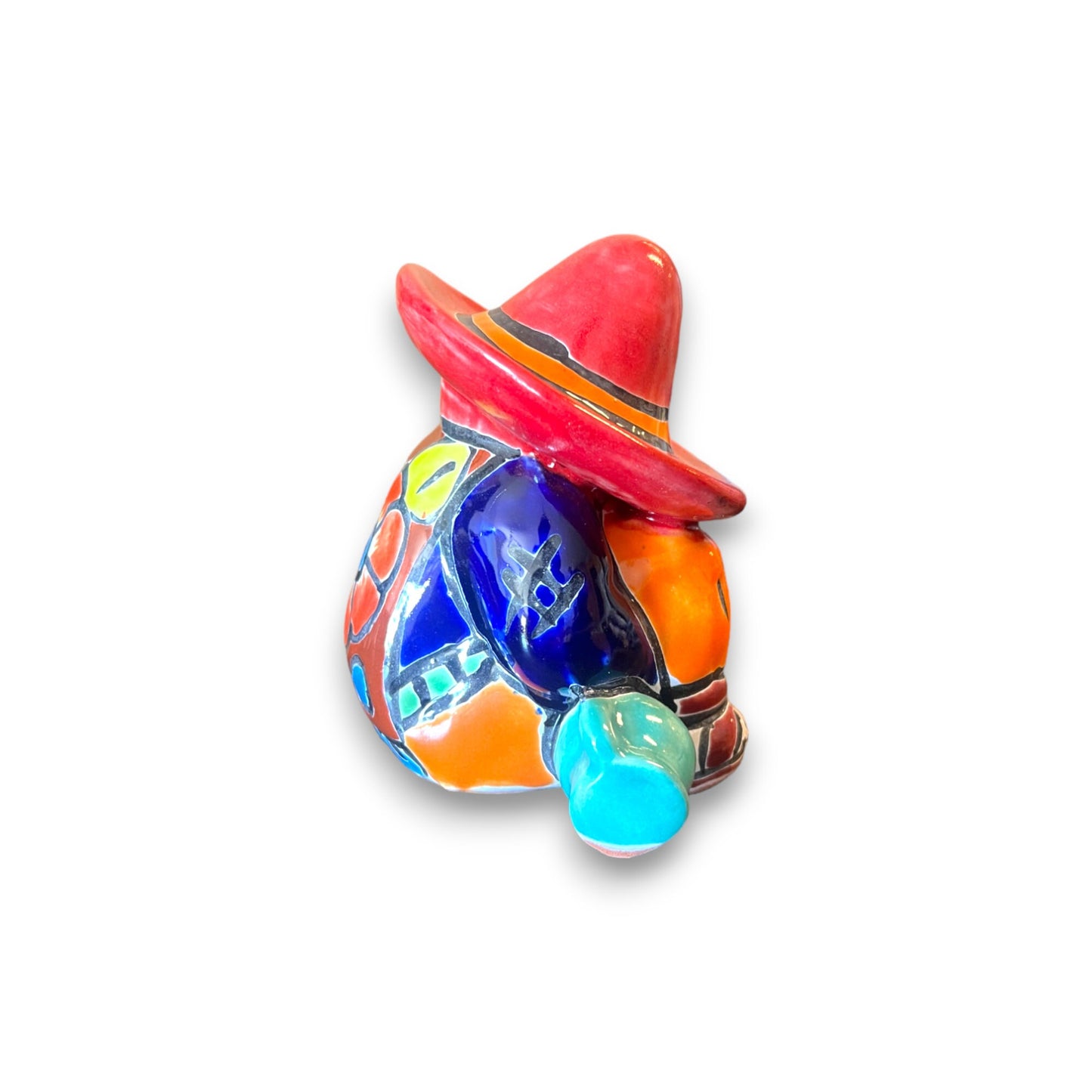 Vibrant Talavera Panchito Figurine | Colorful Sleeping Man Mexican Pottery (Small)