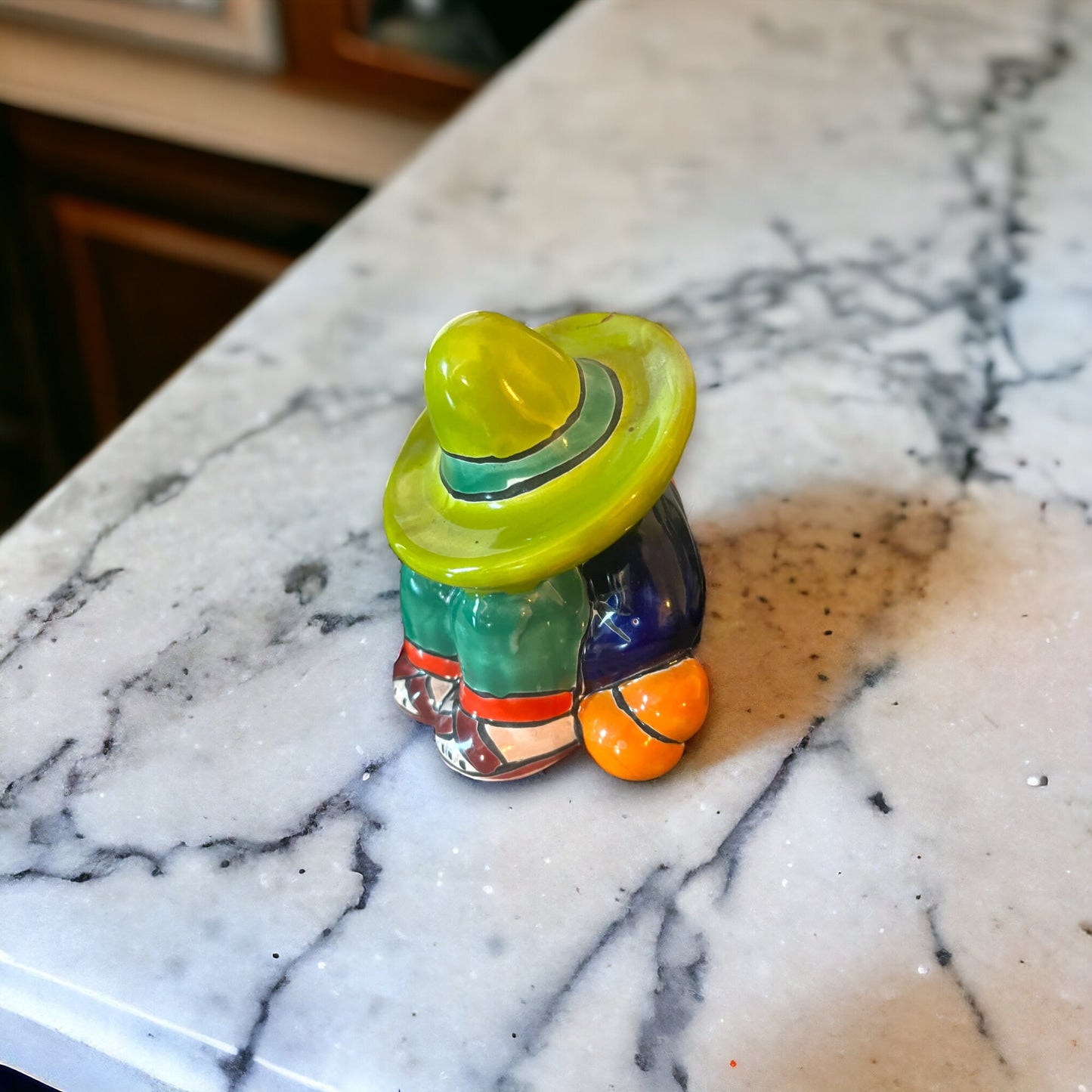 Vibrant Talavera Panchito Figurine | Colorful Sleeping Man Mexican Pottery (Small)